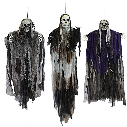 Hanging Grim Reapers Halloween Decorations | 3 Pack