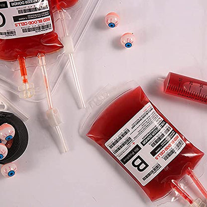 Blood Bag Drinking Pouches 10 Pack | 20 and 50 pack Available | Halloween Party Favors