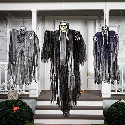 Hanging Grim Reapers Halloween Decorations | 3 Pack