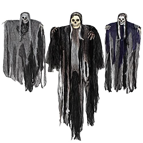 Hanging Grim Reapers Halloween Decorations | 3 Pack