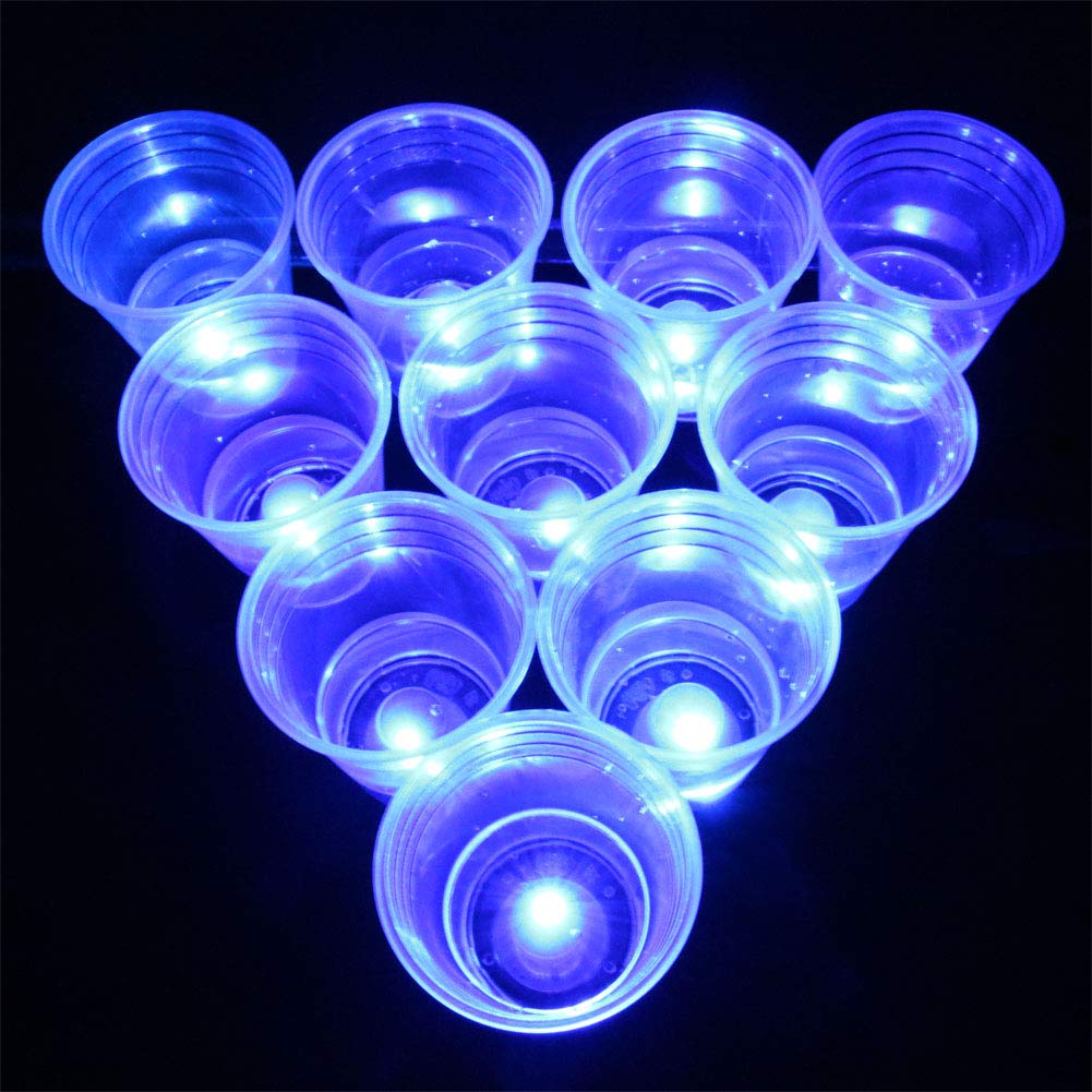 LED Pong Cups and Glow-in-The-Dark Balls | Halloween Party Games