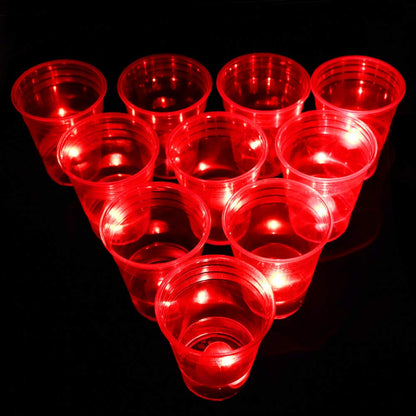 LED Pong Cups and Glow-in-The-Dark Balls | Halloween Party Games