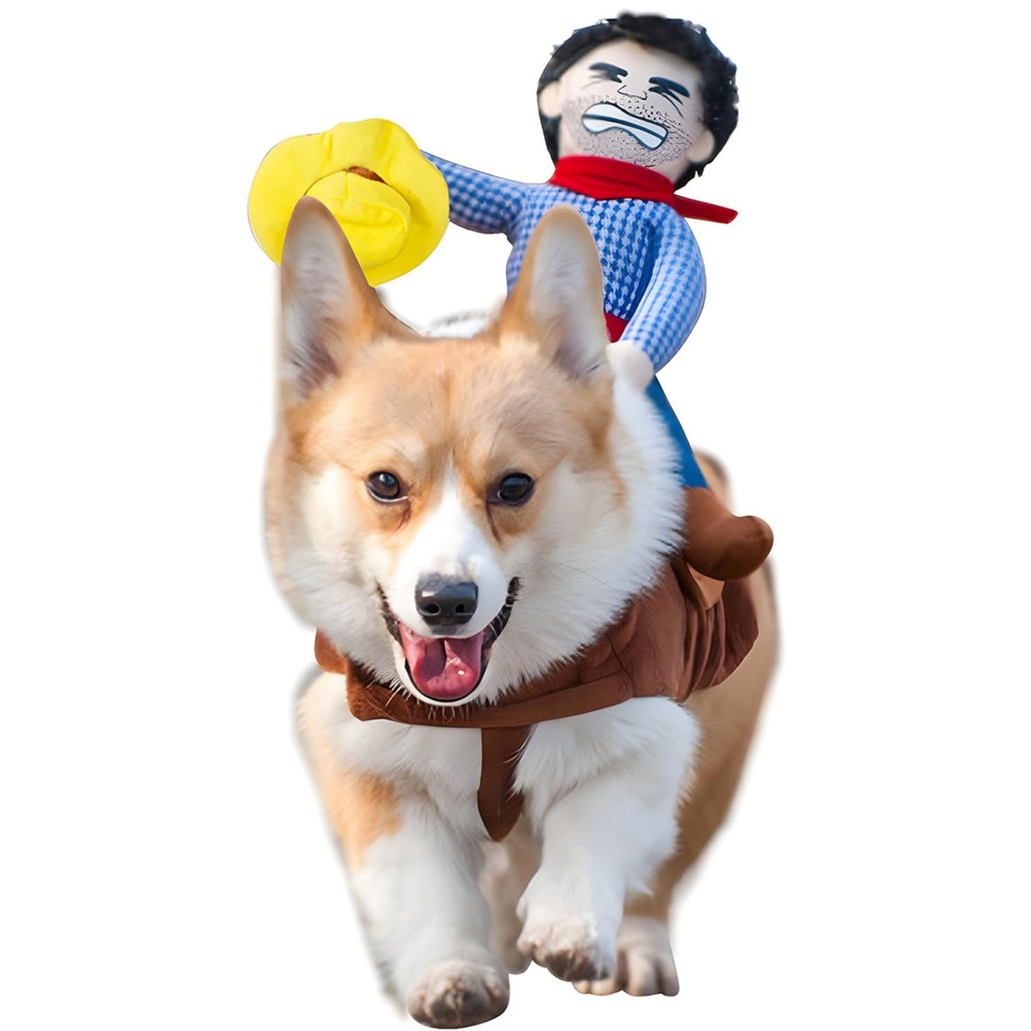 Cowboy Rider Dog Costume | Halloween Pet Dog Costume | Sizes XS - XL