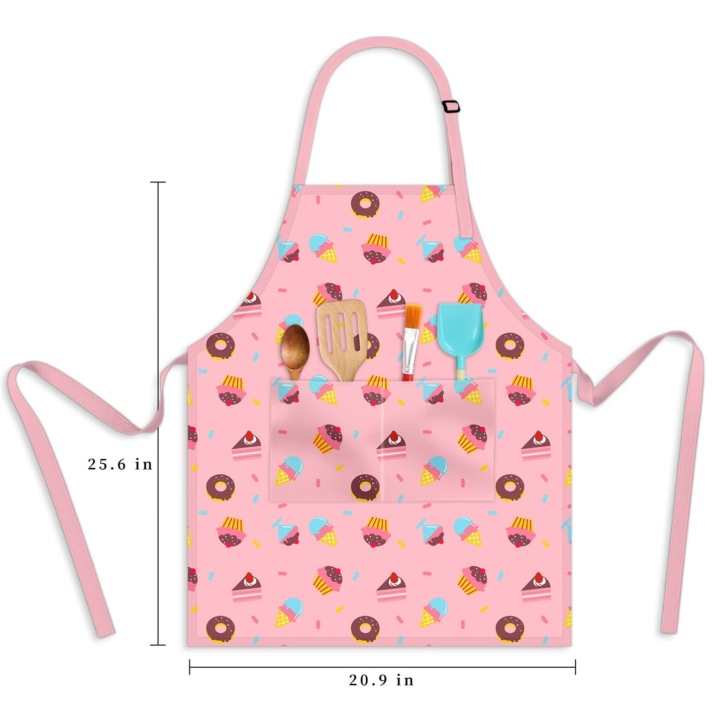 Cupcakes and Sprinkles Holiday Helper Baking Apron with Pockets for Kids | Available in different designs