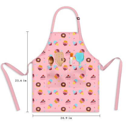 Cupcakes and Sprinkles Holiday Helper Baking Apron with Pockets for Kids | Available in different designs