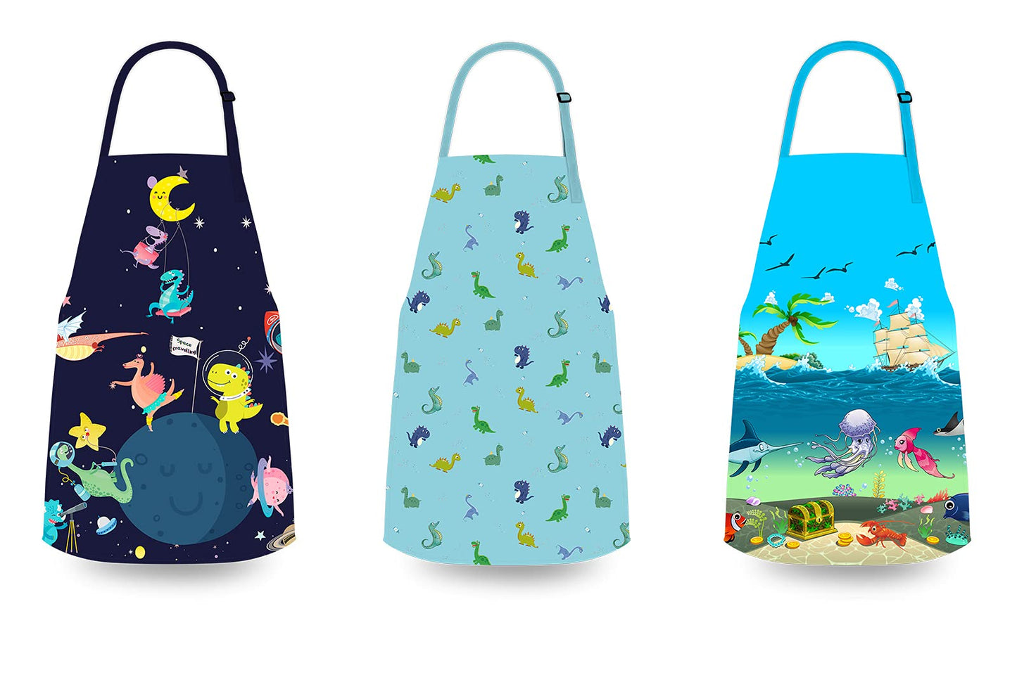 Astronaut and Rocket Ship Adjustable Kids Apron | Available in 3 designs