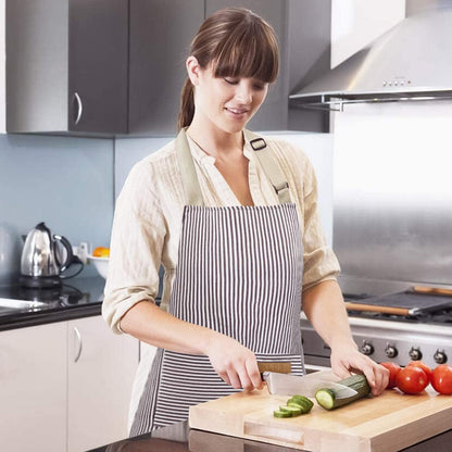 Adjustable Striped Kitchen Cooking Apron with Pockets - 2 pack | Available in various designs| Thanksgiving Aprons