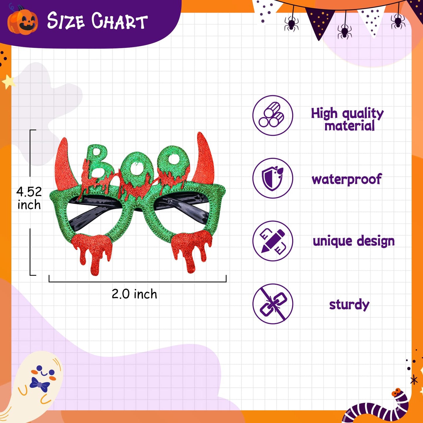 12Pcs Halloween Party Glasses | Halloween Party Favors