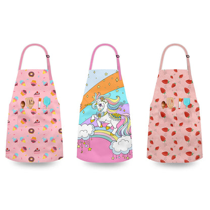 Cupcakes and Sprinkles Holiday Helper Baking Apron with Pockets for Kids | Available in different designs