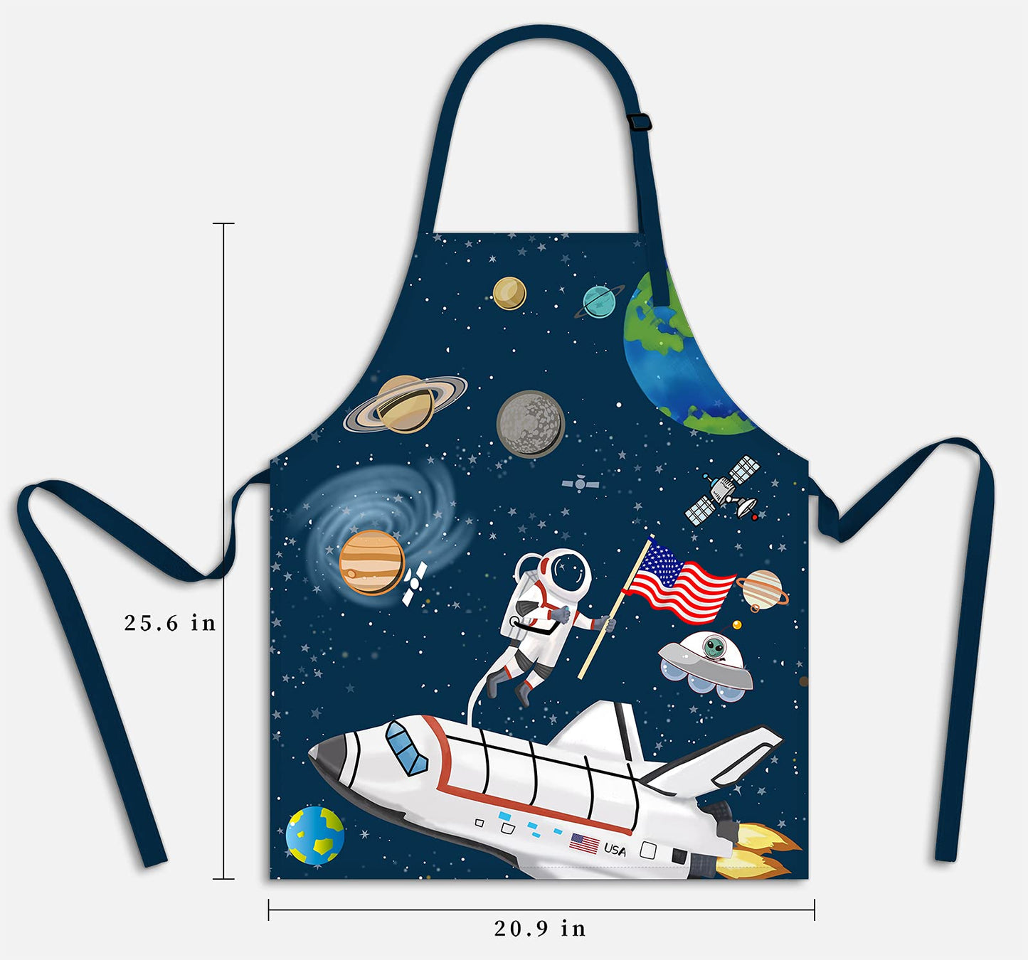 Astronaut and Rocket Ship Adjustable Kids Apron | Available in 3 designs