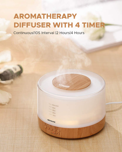 Essential Oil Diffuser with Natural Sound Music & Warm Night Light