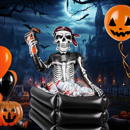 Halloween Inflatable Skeleton Drink Cooler | Size 39 Inch Height | Halloween Party Decorations