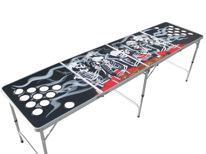 Bones Portable Pong Table with Cup Holes | Halloween Party Games