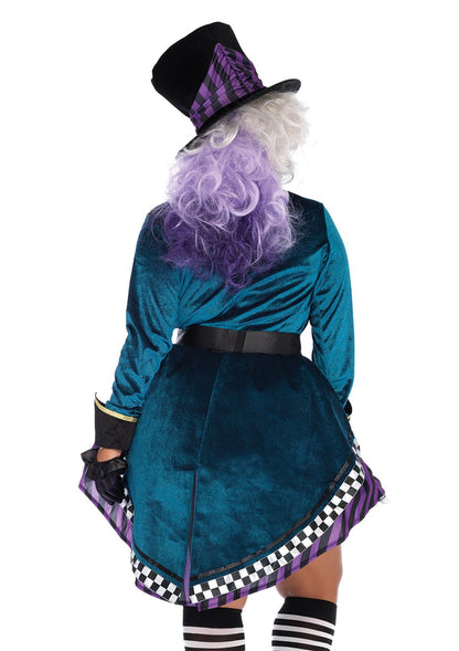 Women's Mad Hatter Halloween Costume | 4 Pc  , Size S - XL