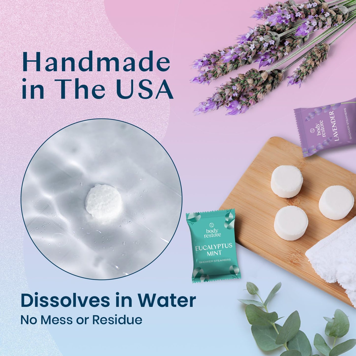 Body Restore Shower Steamers - Aromatherapy 6 Pack | Christmas Gifts For Her