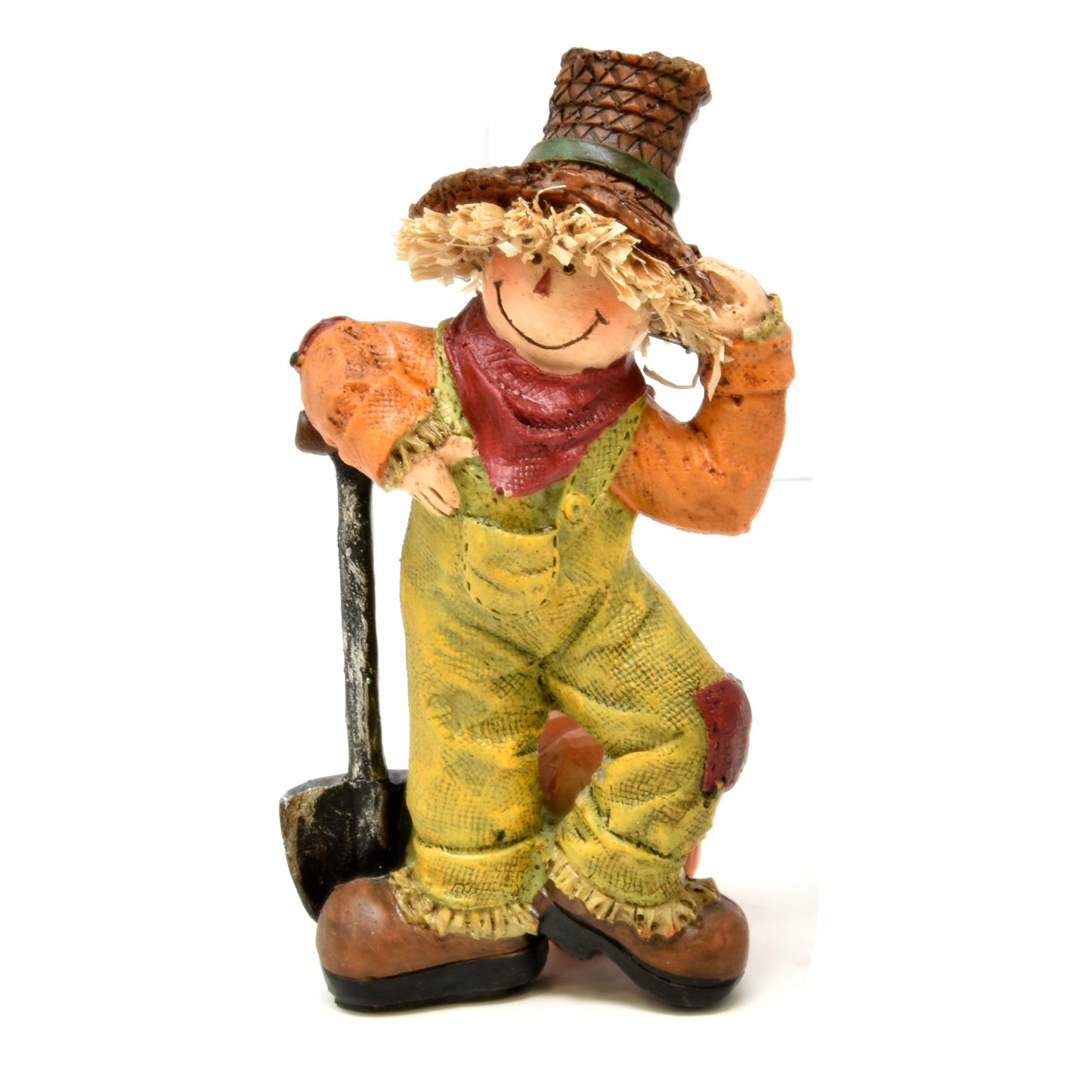 Scarecrow with Straw Hat Figurines & Pumpkin Thanksgiving Decor | Fall Home Decorations