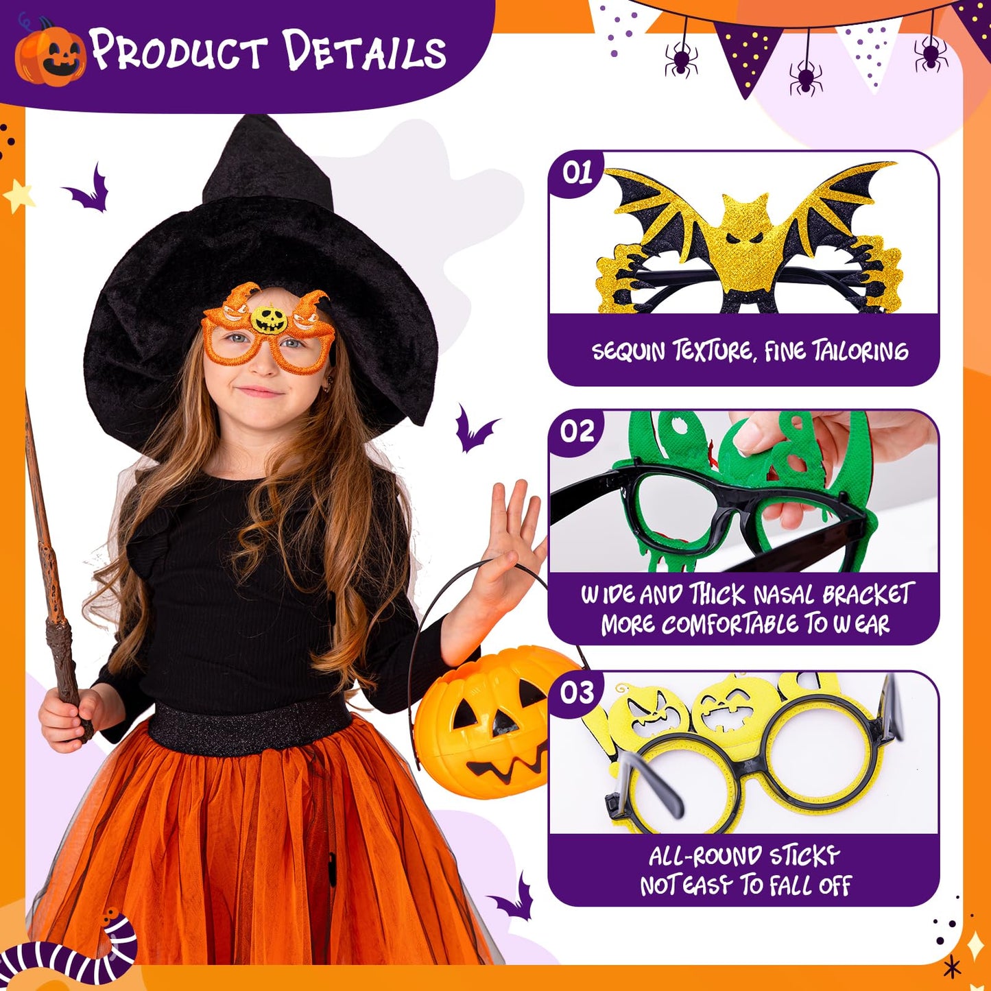 12Pcs Halloween Party Glasses | Halloween Party Favors