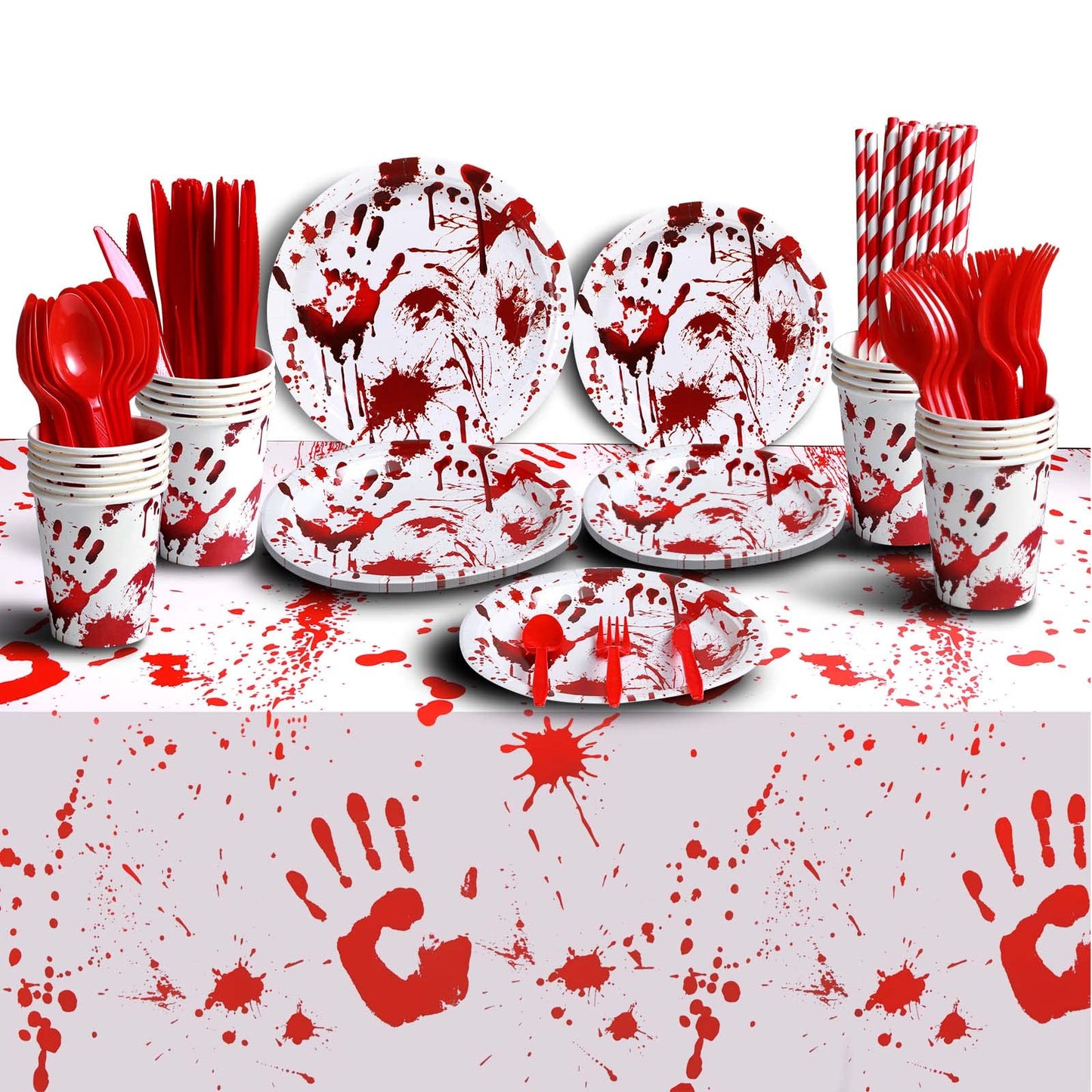 All-In-One Bloody Halloween Party Pack | Halloween Party Supplies | Serves 20 Guests