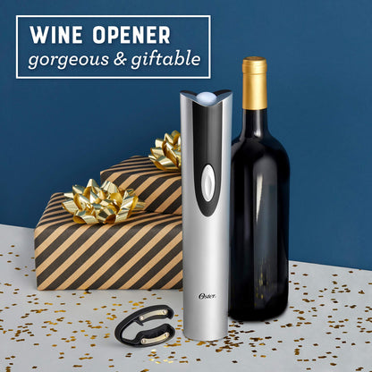 Oster Cordless Electric Wine Bottle Opener with Foil Cutter | Thanksgiving Gifts For Host