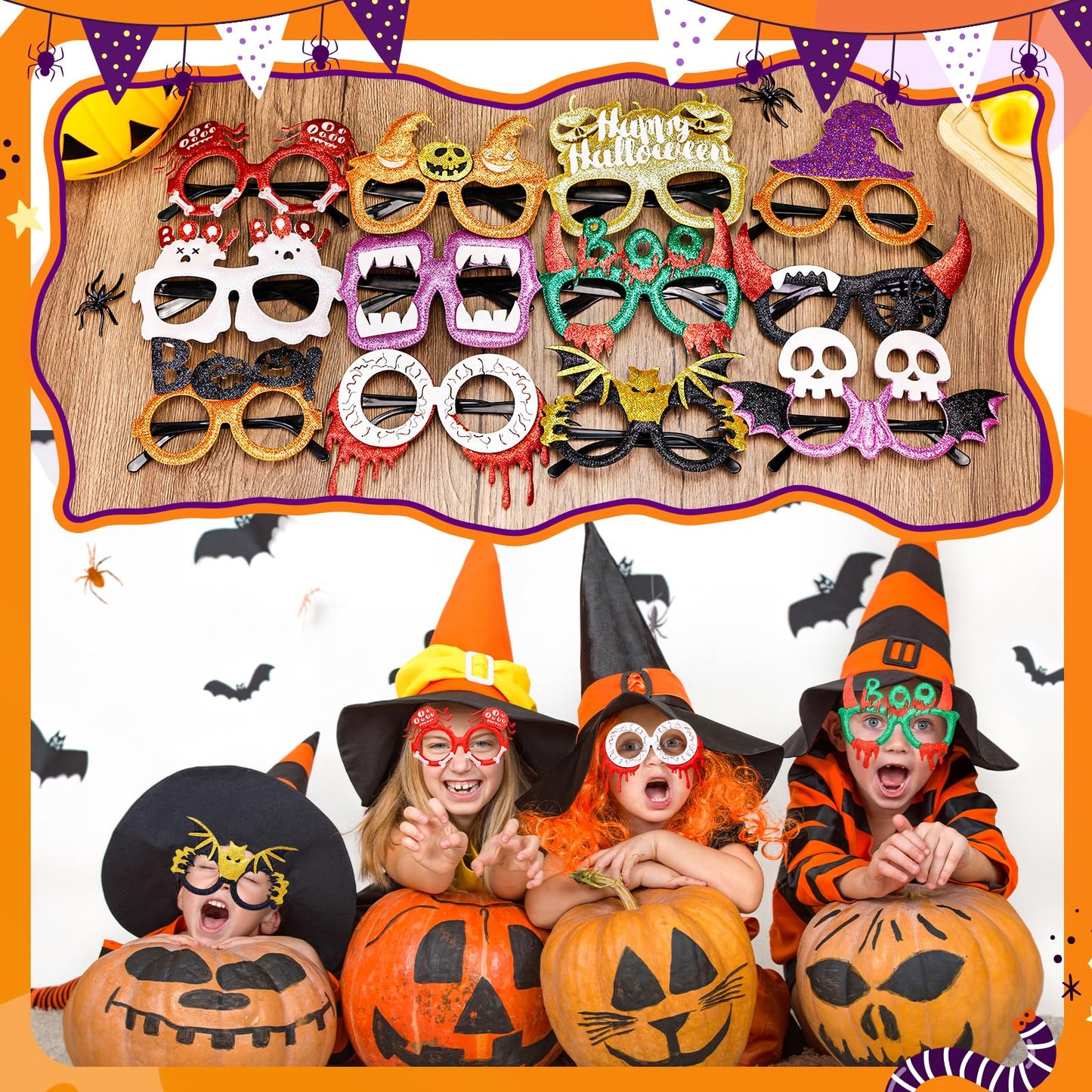 12Pcs Halloween Party Glasses | Halloween Party Favors