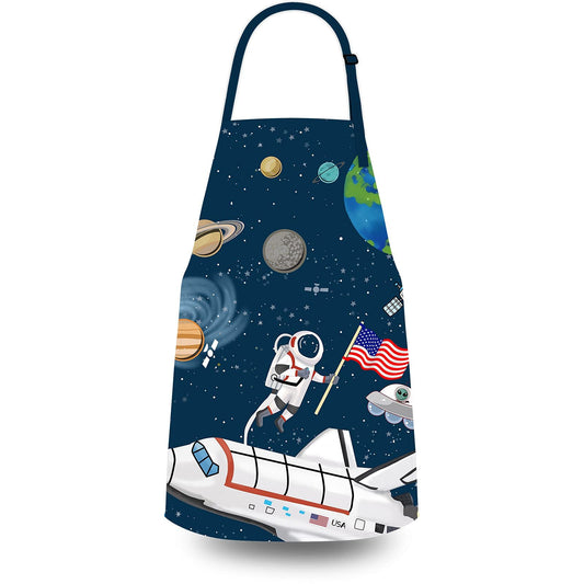 Astronaut and Rocket Ship Adjustable Kids Apron | Available in 3 designs