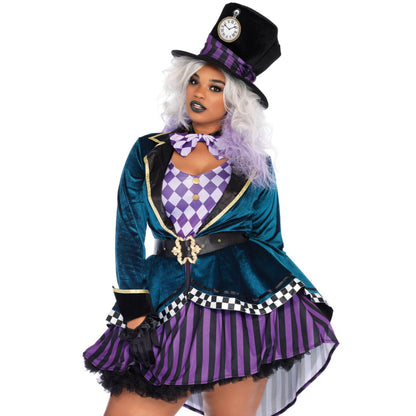 Women's Mad Hatter Halloween Costume | 4 Pc  , Size S - XL